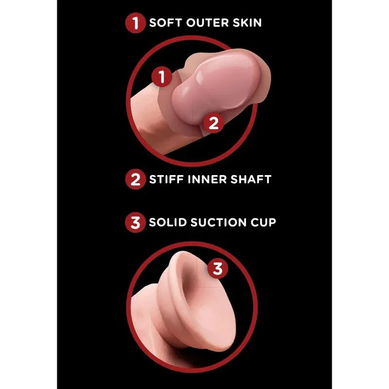 KING COCK - PLUS 3D DILDO SWINGING BALLS 20.3 CM - Vanelion Paradise