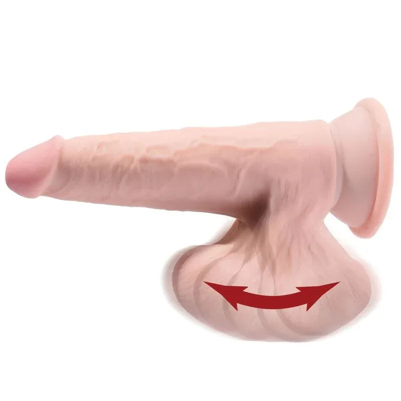 KING COCK - PLUS 3D DILDO SWINGING BALLS 20.3 CM - Vanelion Paradise