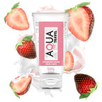 AQUA TRAVEL - SCHMIERMITTEL AUF WASSERBASIS MIT ERDBEER-CREME-GESCHMACK - 50 ML - Vanelion Paradise