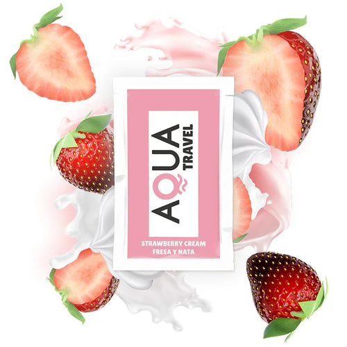 AQUA TRAVEL - SCHMIERMITTEL AUF WASSERBASIS MIT ERDBEER-CREME-GESCHMACK 6 ML - Vanelion Paradise