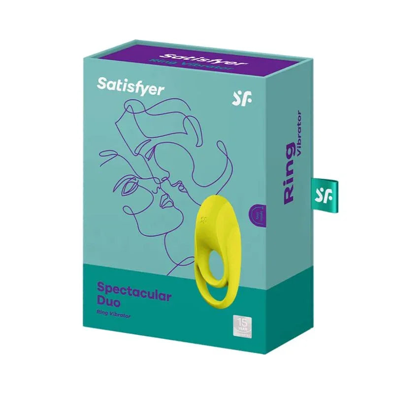 SATISFYER - SPECTACULAR DUO RING VIBRATOR GELB - Vanelion Paradise