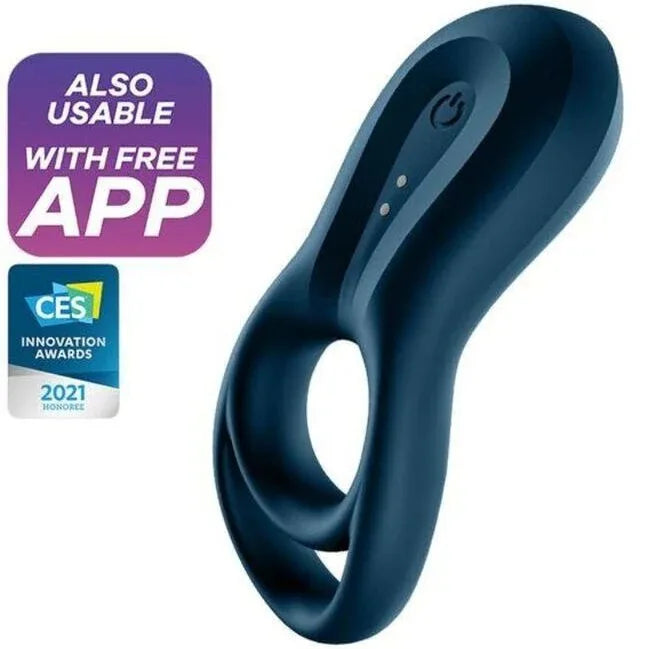 SATISFYER - EPIC DUO RINGVIBRATORAPP BLAU - Vanelion Paradise