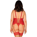 OBSESSIVE - BLOSSMINA KORSETT UND THONG 4XL/5XL - Vanelion Paradise