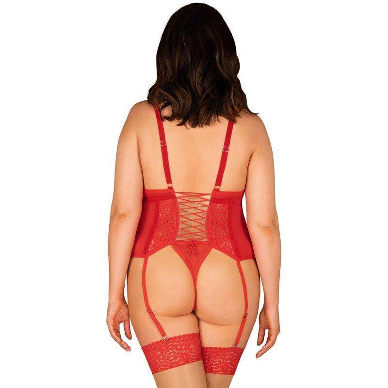 OBSESSIVE - BLOSSMINA KORSETT UND THONG 4XL/5XL - Vanelion Paradise