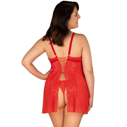 OBSESSIVE - BLOSSMINA CHEMISE UND TANGA 4XL/5XL