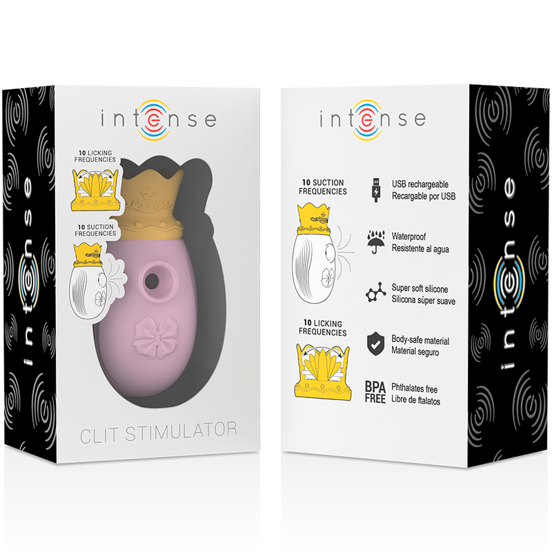 INTENSE - CLIT STIMULATOR 10 LECK- UND SAUGFREQUENZEN - PINK