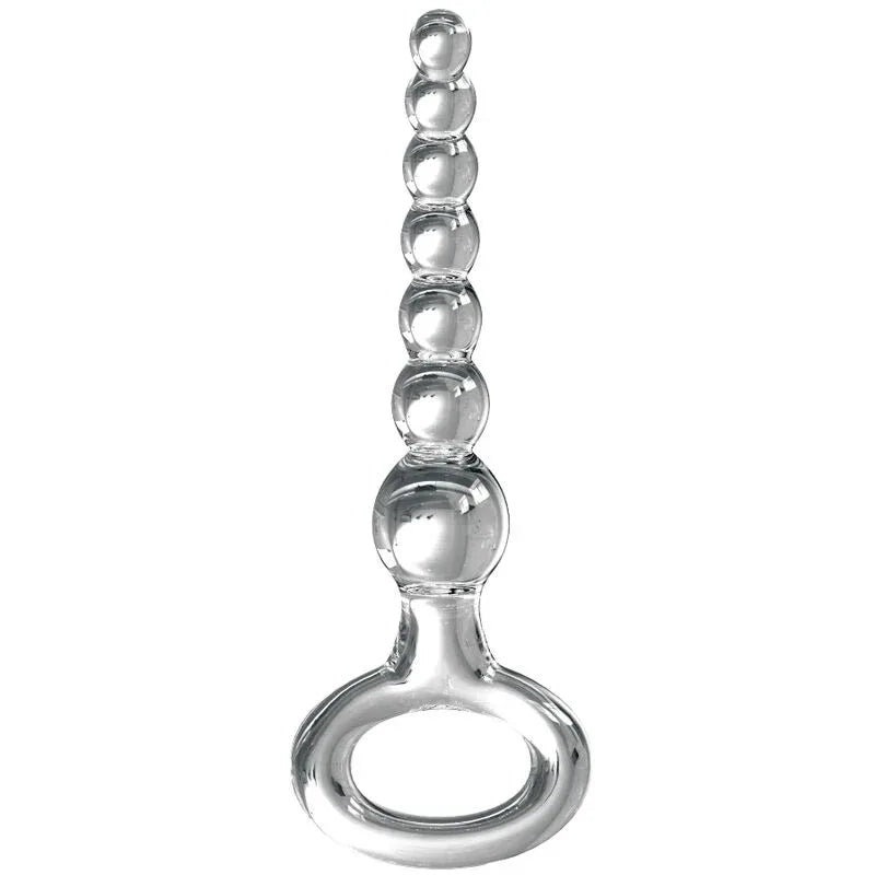 Icicles No. 67 – Analstecker aus Glas mit Kugelstruktur, handgefertigt - Vanelion Paradise