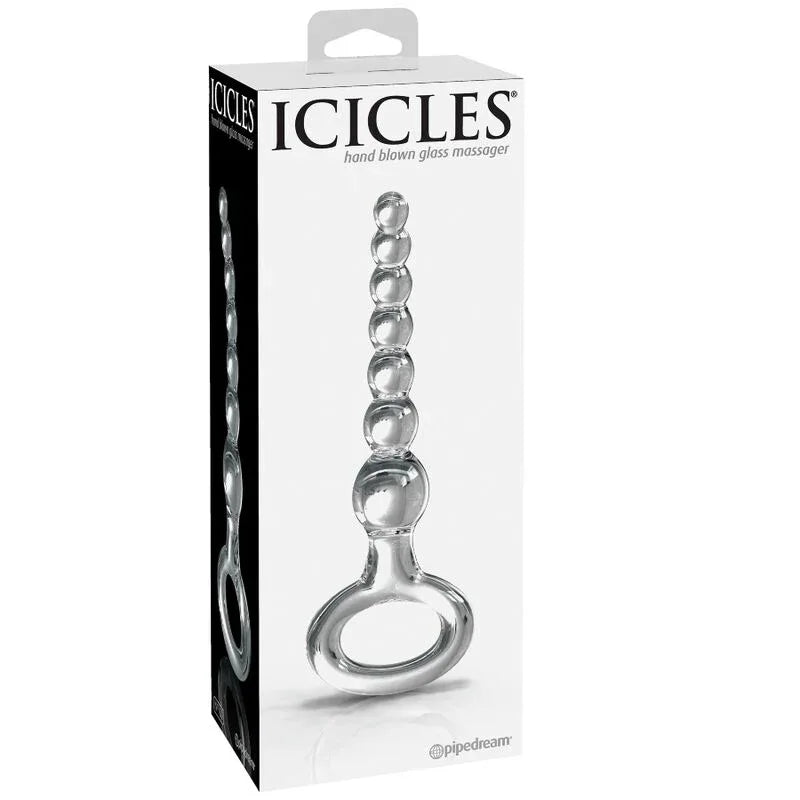 Icicles No. 67 – Analstecker aus Glas mit Kugelstruktur, handgefertigt - Vanelion Paradise