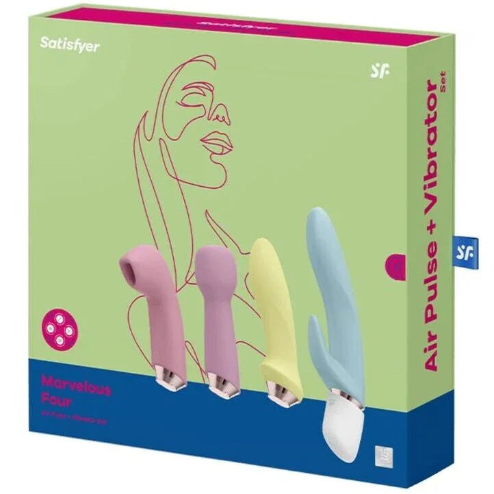 SATISFYER - MARVELOUS FOUR VIBRATOR UND LUFTPULSSET - Vanelion Paradise