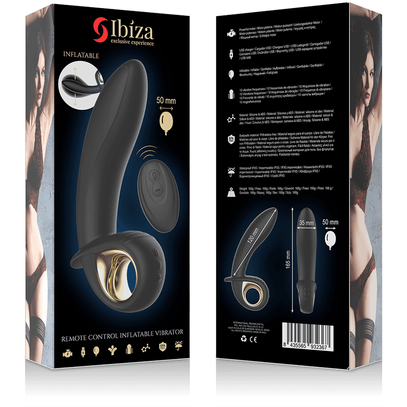 IBIZA - LEISTUNGSSTARKER AUFBLASBARER ANAL/VAGINAL-VIBRATOR MIT FERNBEDIENUNG - Vanelion Paradise