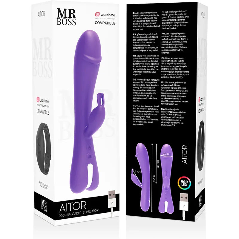 MR BOSS AITOR Rabbit-Vibrator mit Watchme & 2 Motoren - Vanelion Paradise