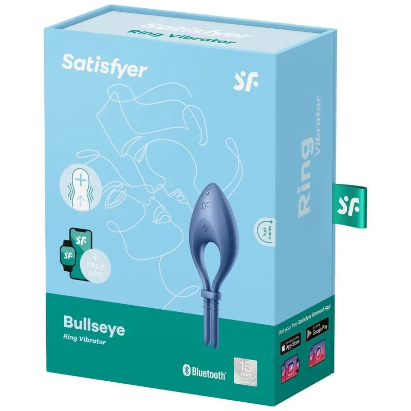 SATISFYER - BULLSEYE RING VIBRATOR APP BLAU - Vanelion Paradise