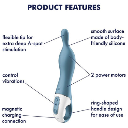 SATISFYER - AMAZING 1 ASPOT VIBRATOR BLAU