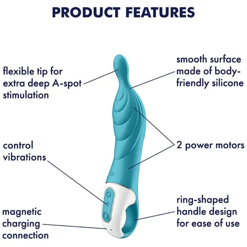 SATISFYER - AMAZING 2 ASPOT VIBRATOR TÜRKIS - Vanelion Paradise