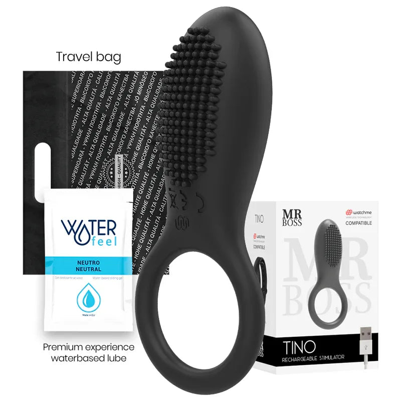 MR BOSS TINO Stimulatorring – Vibrationsring für Paare, USB - Vanelion Paradise