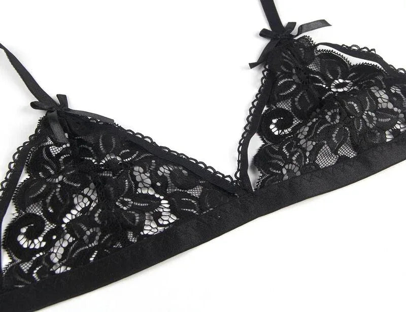 SUBBLIME - SET DREITEILIGES SET BH+ STRUMPFGÜRTEL + STRING S/M - Vanelion Paradise