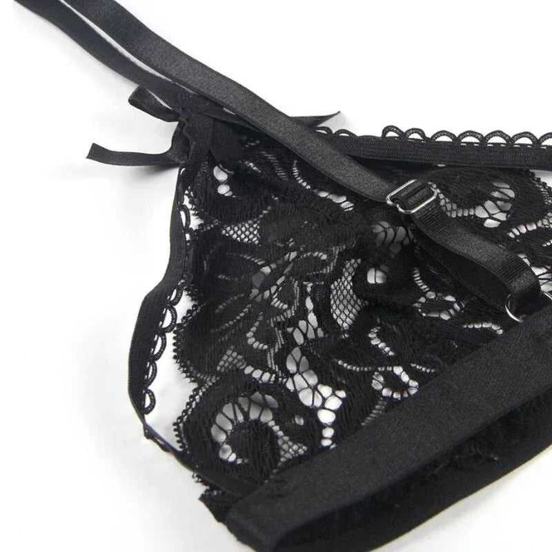 SUBBLIME - SET DREITEILIGES SET BH+ STRUMPFGÜRTEL + STRING S/M - Vanelion Paradise