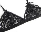 Subblime Dessous-Set mit BH, Strapsgürtel & String – Schwarz L/XL