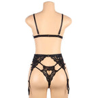SUBBLIME - SET DREITEILIGES SET BH+ STRUMPFGÜRTEL + STRING S/M - Vanelion Paradise