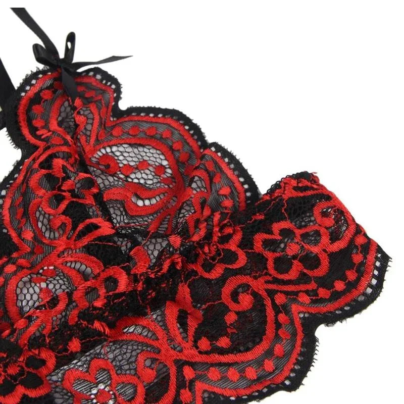 SUBBLIME - SET ZWEITEILIGES SET SPITZENOBERTEIL UND HÖSCHEN S/M - Vanelion Paradise