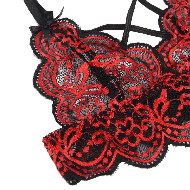 SUBBLIME - SET ZWEITEILIGES SET SPITZENOBERTEIL UND HÖSCHEN S/M - Vanelion Paradise