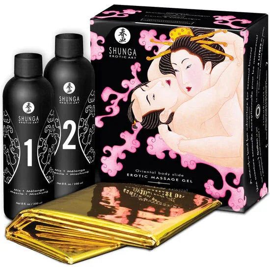 SHUNGA - ORIENTALISCHES KÖRPER-ZU-KÖRPER-EROTISCHES MASSAGEGEL ERDBEER UND CAVA - Vanelion Paradise
