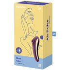 SATISFYER - DUAL KISS AIR PULSE VIBRATOR WEINROT - Vanelion Paradise