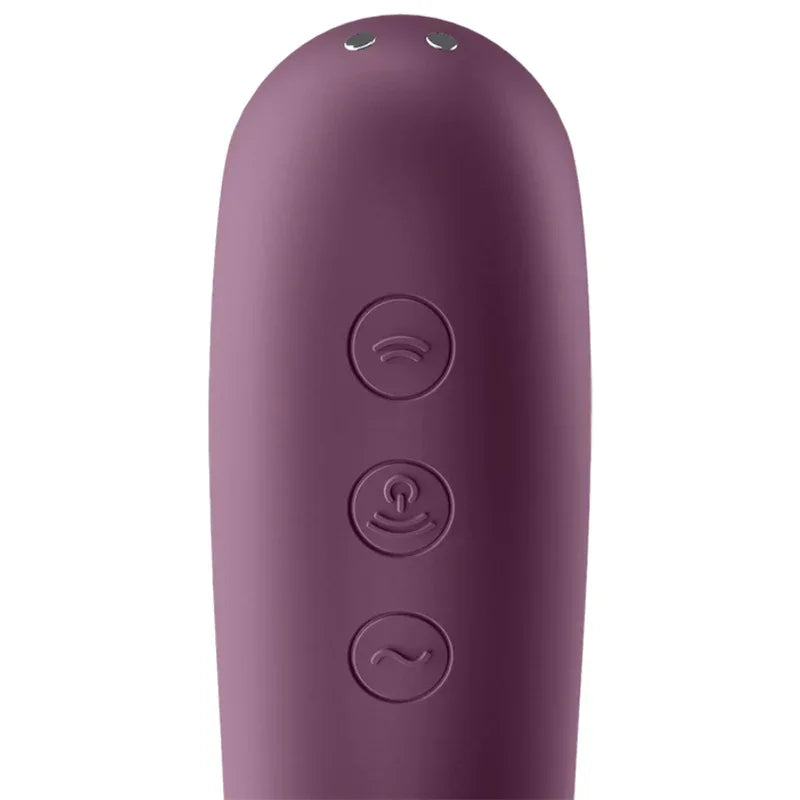 SATISFYER - DUAL KISS AIR PULSE VIBRATOR WEINROT - Vanelion Paradise