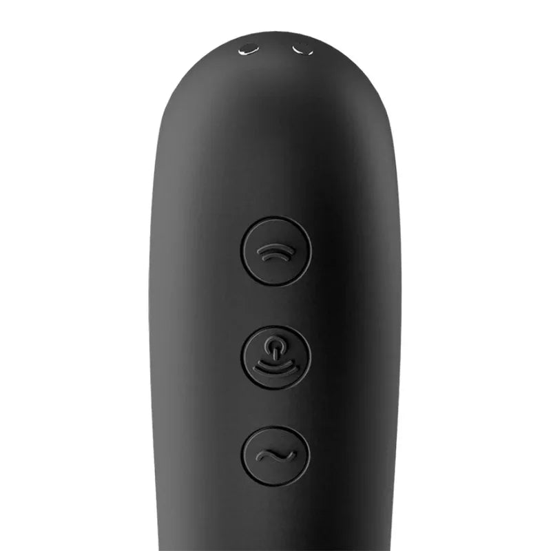 SATISFYER - DUAL KISS AIR PULSE VIBRATOR SCHWARZ - Vanelion Paradise