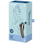 SATISFYER - DUAL KISS AIR PULSE VIBRATOR SCHWARZ - Vanelion Paradise