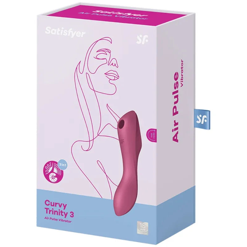 SATISFYER - CURVY TRINITY 3 AIR PULSE VIBRATOR ROT - Vanelion Paradise