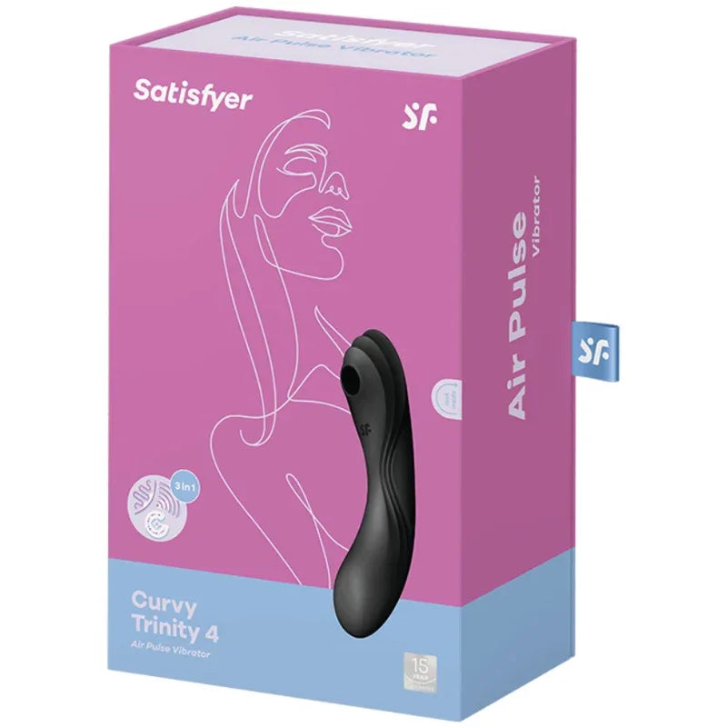 SATISFYER - CURVY TRINITY 4 AIR PULSE VIBRATOR SCHWARZ - Vanelion Paradise