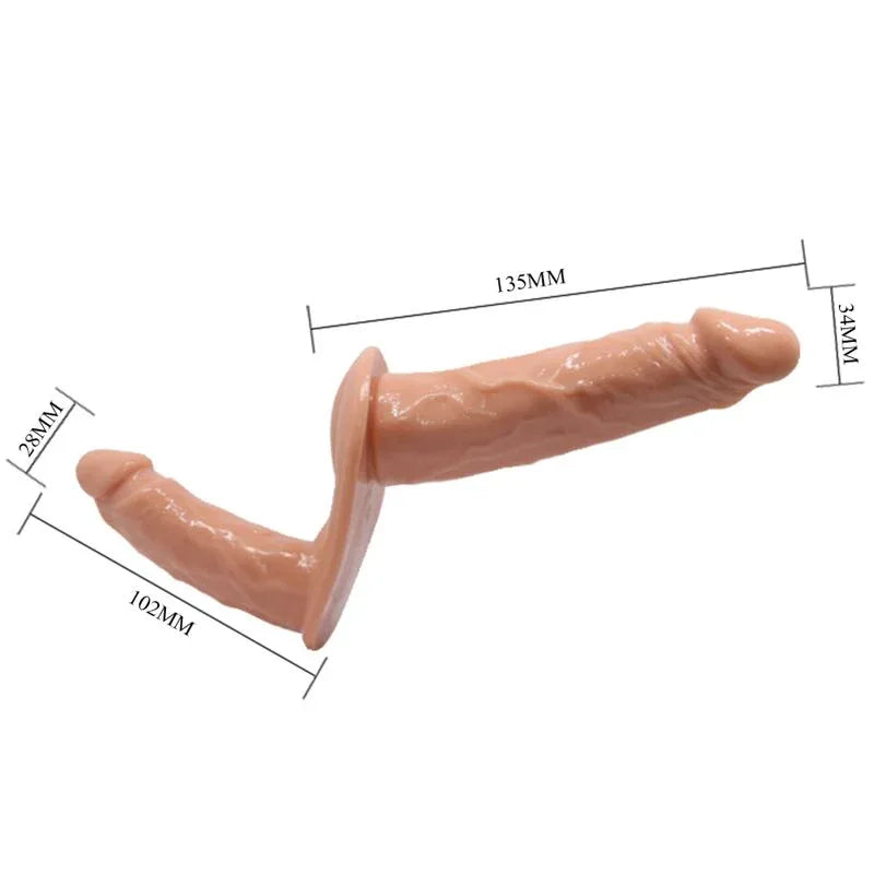 BAILE - ULTRA LEIDENSCHAFTLICHER DOPPELTE DILDOS MIT GESCHIRR - Vanelion Paradise