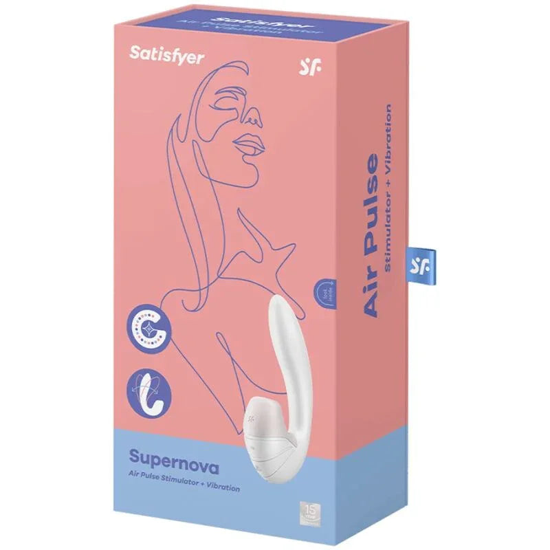 SATISFYER - SUPERNOVA LUFTPULSSTIMULATOR & VIBRATION WEISS - Vanelion Paradise