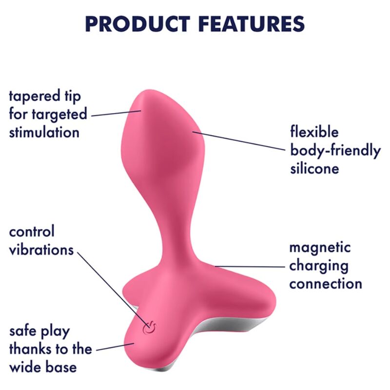 SATISFYER - GAME CHANGER PLUG VIBRATOR ROSA