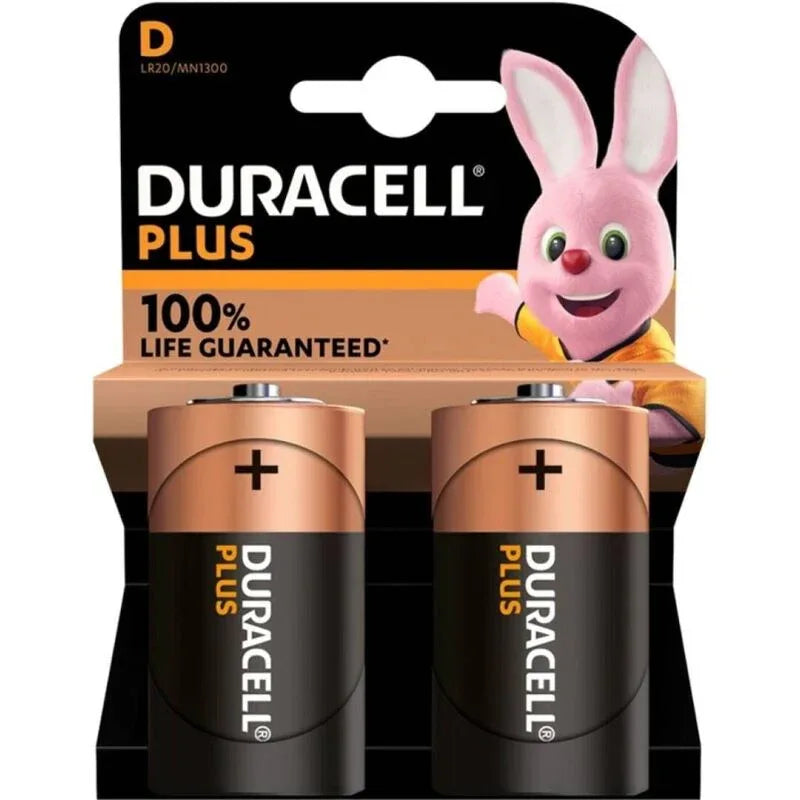 DURACELL - PLUS POWER 100 ALKALINE BATTERIE D LR20 2 EINHEITEN - Vanelion Paradise