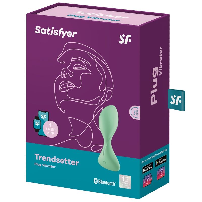 SATISFYER - TRENDSETTER VIBRIERENDE PLUGAPP SCHWARZ