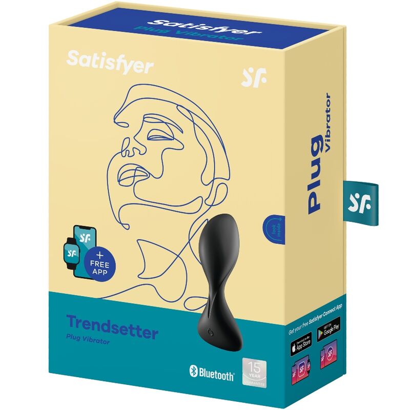 SATISFYER - TRENDSETTER VIBRIERENDE PLUGAPP SCHWARZ