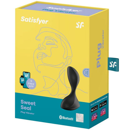 SATISFYER - SWEET SEAL VIBRIERENDE PLUGAPP SCHWARZ