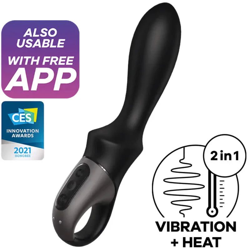 SATISFYER - HEAT CLIMAX ANAL VIBRATOR APP SCHWARZ - Vanelion Paradise