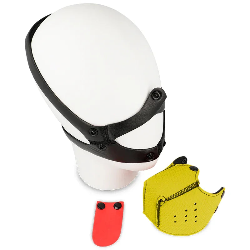 OHMAMA FETISCH HUNDE MAULKORB - GELB - Vanelion Paradise