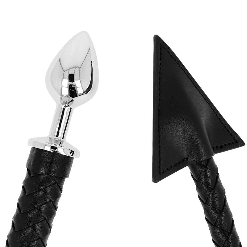 OHMAMA FETISCH TEUFELSCHWANZ LEDER & METALL BUTT PLUG 7 CM - Vanelion Paradise
