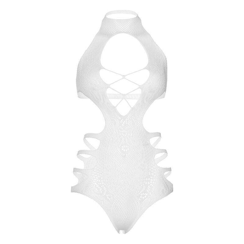 LEG AVENUE - CUT OUT STRAPPY BODYSUIT EINE GRÖSSE - WEISS - Vanelion Paradise