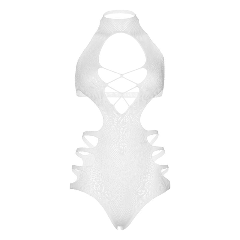 LEG AVENUE - CUT OUT STRAPPY BODYSUIT EINE GRÖSSE - WEISS