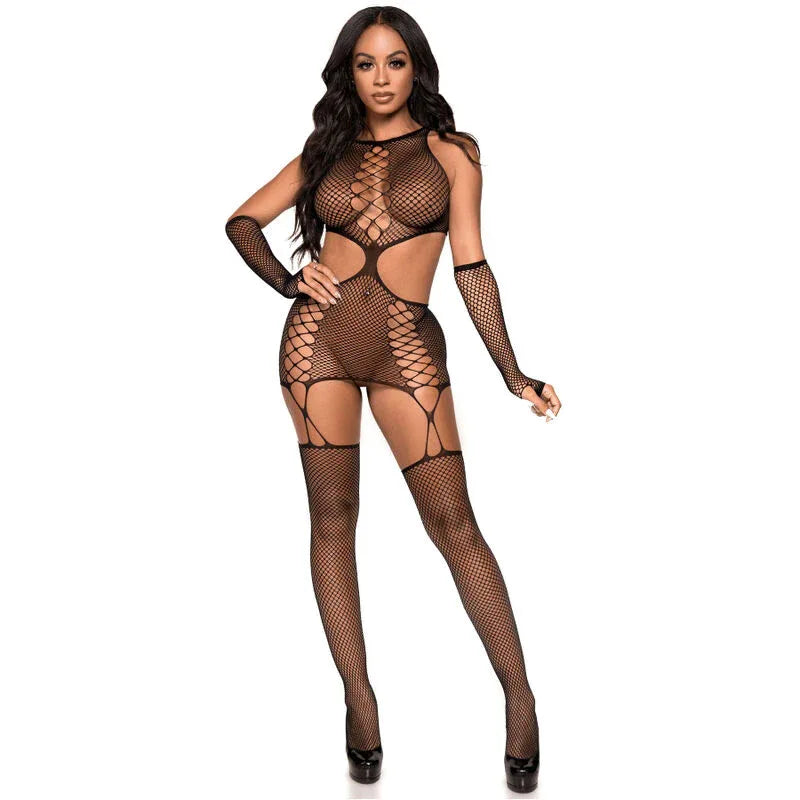 LEG AVENUE - GARTER-KLEID MIT HANDSCHUHEN, EINE GRÖSSE - Vanelion Paradise