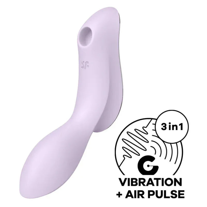 SATISFYER - CURVY TRINITY 2 AIR PULSE VIBRATOR SCHWARZ - Vanelion Paradise