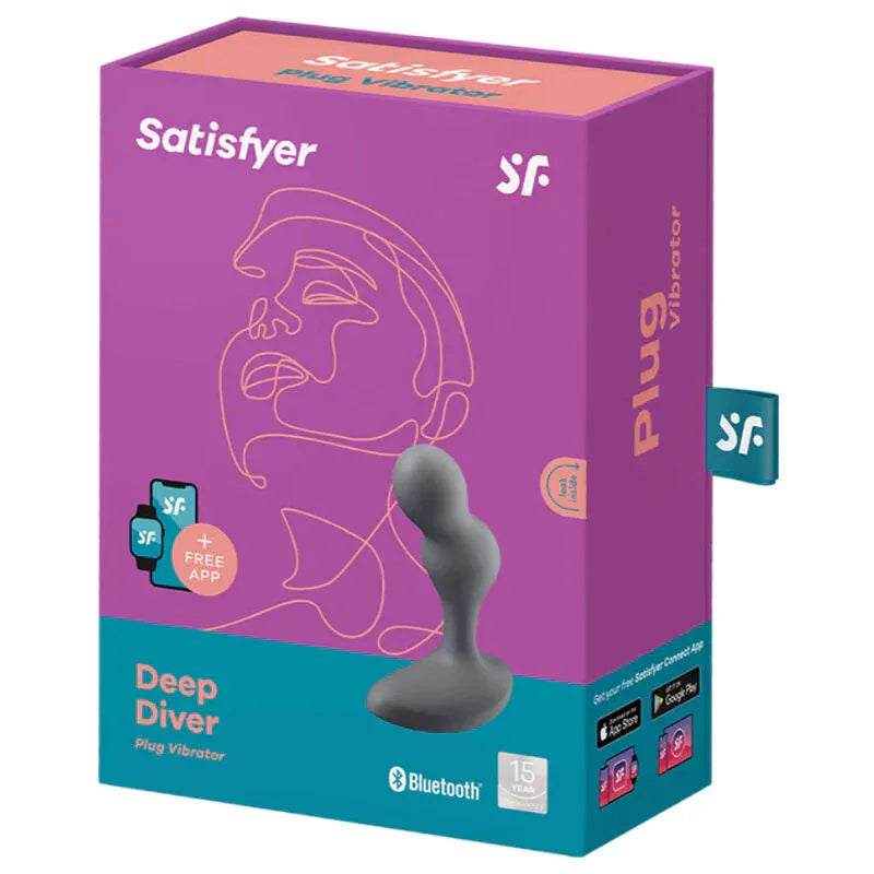 SATISFYER - DEEP DIVER VIBRATING PLUG APP - Vanelion Paradise