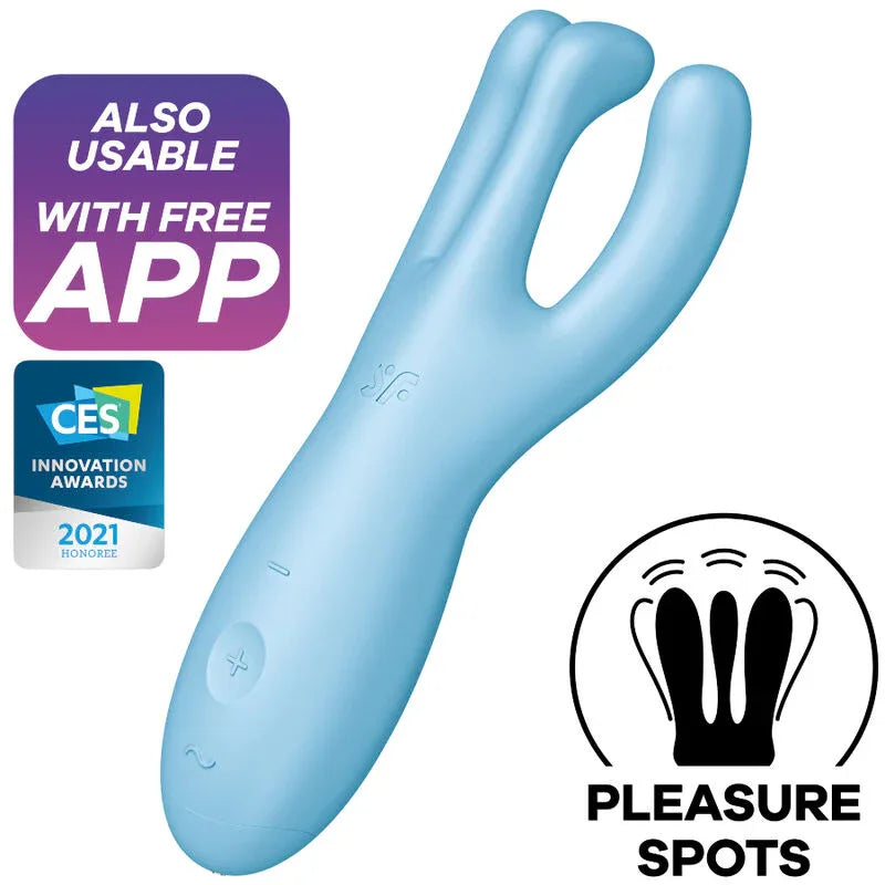 SATISFYER - THREESOME 4 VIBRATORAPP ROSA - Vanelion Paradise