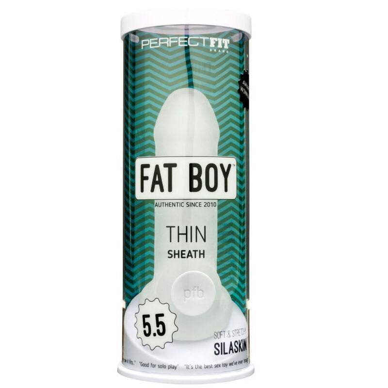 PERFECT FIT BRAND - FAT BOY THIN SHEATH PENIS EXTENDER TRANSPARENT 15 CM - Vanelion Paradise