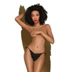 Penthouse Too Hot To Be Real Spitzen-Tanga ouvert Schwarz – L/XL